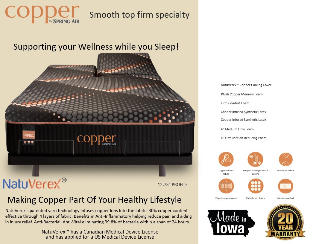 Smooth Top Firm Specialty - Copper Mattress